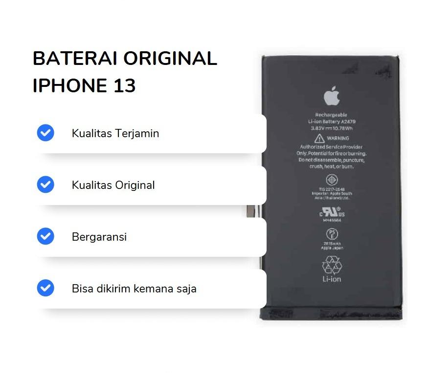 BATERAI IPHONE 13 ORIGINAL (HEALTH 100%)