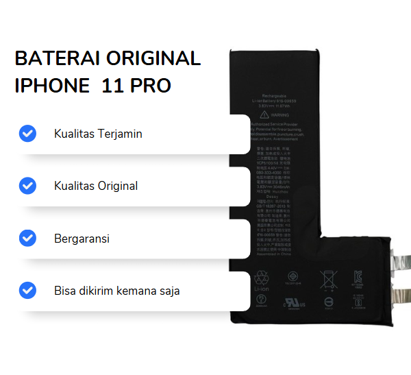 BATERAI IPHONE 11 PRO ORIGINAL (HEALTH 100%)